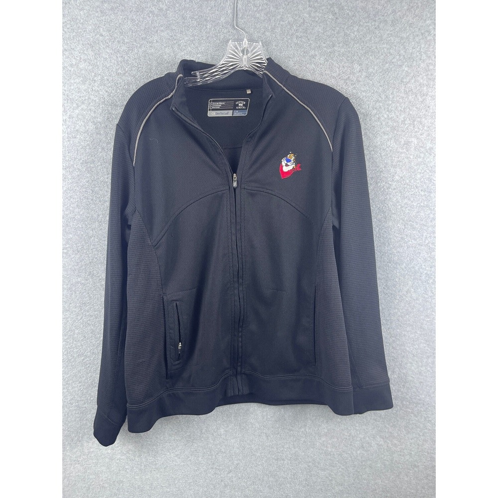 Cutter &‎ Buck Tony the Tiger Jacket Size L Black Long Sleeve Full Zip Frosted